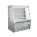 Kool-It KOM-48 SS 47" Self-Serve Vertical Open Air Merchandiser, Stainless Steel, 3 Shelves, 15 cu. ft. 1 image