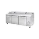 Kool-It KPT-93-3 93" 3-Section Refrigerated Pizza Prep Table w/ 3 Doors, 30.8 cu. ft. 1 image