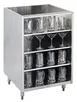 Krowne KR-G18 18" Underbar Glass Rack Storage Unit w/ 3 Shelves, Open Top, Galvanized Back 1 image