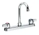 Krowne 13-802L Silver Series Low Lead Deck Mount Faucet w/ 8" Centers, 8.5" Gooseneck Spout 1 image