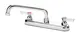 Krowne 13-808L Silver Series Low Lead Deck Mount Faucet w/ 8" Centers, 8" Swing Spout 1 image