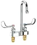 Krowne 14-546L Royal Series Deck Mount Lavatory Faucet w/ 4" Centers, Rigid Gooseneck Spout 1 image