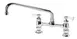 Krowne 15-812L Royal Series Low Lead Deck Mount Faucet w/ 8" Centers, 12" Swing Spout 1 image