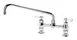Krowne 15-814L Royal Series Low Lead Deck Mount Faucet w/ 8" Centers, 14" Swing Spout 1 image