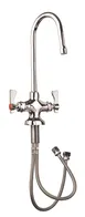Krowne 16-450L Single Inlet Deck Mount Lavatory Faucet w/ 8" Rigid Gooseneck Spout 1 image