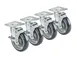 Krowne 28-101S Krowne Plate Caster, Swivel with Brake, 3" Diameter, 4" X 4" 1 image