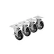 Krowne 28-107S Krowne Plate Caster, Swivel with Brake, 5" Diameter, 4" X 4" 1 image