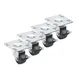 Krowne 28-110S Krowne Low Profile Plate Caster, Swivel with Brake, 2" Diameter 1 image