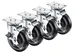 Krowne 28-113S Krowne Plate Caster, Swivel with Brake, 5" Diameter 1 image