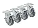 Krowne 28-120S Krowne Heavy Duty Plate Caster, Swivel with Brake, 5" Diameter 1 image