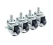 Krowne 28-139S Krowne Low Profile Threaded Stem Caster, Swivel with Brake 1 image