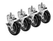 Krowne 28-141S Krowne Threaded Stem Caster, Swivel with Brake, 5" Diameter 1 image