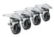 Krowne 28-161S Krowne Large Triangle Heavy Duty Plate Caster, Swivel with Lock 1 image