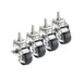 Krowne 28-164S Krowne Metric Thread Caster, 3" Polyurethane Wheels 1 image