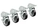 Krowne 28-166S Krowne Triangle Heavy Duty Plate Caster, Swivel with Lock 1 image