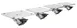 Krowne 28-168S Plate Caster, 4" X 5" Plate, 1" Diameter Wheel with Brake 1 image