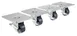 Krowne 28-169S Plate Caster, 4" X 5" Plate, 2" Diameter Wheel with Brake 1 image