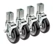 Krowne 28-174S Krowne 1-1/4" Square Post Shelving Caster, Locking Wheels 1 image