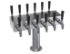 Krowne KDSTC-6S T-Head Tap Tower, 12-Tap Counter, 18" OA, Glycol-Cooled, Stainless Steel Finish 1 image