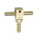 Krowne KLD-CVT1 Check Valve Tee, 1/4" X 1/4" X 1/4" Brass Fitting for Keg Cooler Systems 1 image