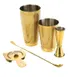 Krowne KR-BK4 Basic Gold Lattice 5-Piece Cocktail Kit, Gold Finish, Includes Shaker & Jigger 1 image