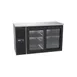 Krowne SD60 60" Refrigerated Back Bar Cabinet w/ 2 Sliding Glass Doors, 4 Shelves, Black Front 1 image
