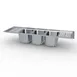 LaCrosse DI53CD Drop-In Sink, Three Compartment, 60" Long 1 image