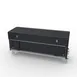 LaCrosse PB5-24IB-FFW, 63" Portable Bar with Ice Bin & Speed Rail, White Vinyl Clad 1 image