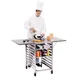 Lakeside 110 Stainless Steel Portable Wing Table 52.75" Wide with Channel Ledges 1 image