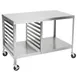 Lakeside 130 Stainless Steel Portable Work Table, 27x48 Top, Channel Ledges for 15 Sheet Pans, 1-1/2 Spacing 1 image