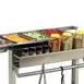 Lakeside 140 Heavy-Duty Fully Welded Stainless Steel Tubular Mise En Place Cart w/ 2" Casters 3 image