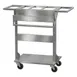 Lakeside 146 Standard Duty Stainless Steel Mise En Place Cart w/ 3 1/2" Casters - Assembled 1 image