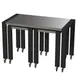 Lakeside 160139 3-Piece Nesting Tables, Rectangular, Stainless Steel, Black Powder Coat, 37"H 1 image