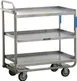 Lakeside 163421 3-Shelf Push-Pull Heavy Duty Utility Cart w/ 21" x 33" Shelf Size 1 image