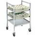 Lakeside 197 Stainless Steel Dishwasher Rack Cart, 31-36 Height, 5-Rack Capacity, Silver, 4 Swivel Casters 1 image