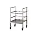 Lakeside 197 Stainless Steel Dishwasher Rack Cart, 31-36 Height, 5-Rack Capacity, Silver, 4 Swivel Casters 3 image