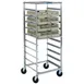 Lakeside 198 Stainless Steel Dishwasher Rack Cart, 10 Rack Capacity, 55-60 Height, Silver 1 image
