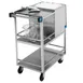 Lakeside 230 Stainless Steel Mobile Ice Bin, 50 lb, Silver 1 image