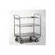 Lakeside 2446 Stainless Steel 2-Shelf Milk Crate Transport Cart - 35-3/4" x 22" x 40-1/2" 3 image