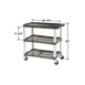 Lakeside 2503 Charcoal Plastic 3 Shelf Utility Cart - 36"W x 18-1/2"D x 35"H 4 image