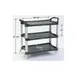 Lakeside 2512 Medium Duty Charcoal Plastic 3-Shelf Utility Cart - 20" x 42" x 37 1/2" 3 image