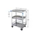 Lakeside 316 3 Shelf Stainless Steel Utility Cart w/ 300 lb Capacity - 27 1/2" x 16 1/4" 5 image