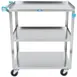Lakeside 322 Stainless Steel 3-Shelf Utility Cart w/ 300 lb. Capacity 3 image