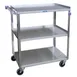 Lakeside 322A Stainless Steel 3-Shelf Light Duty Utility Cart w/ 300 lb. Capacity 1 image