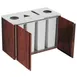 Lakeside 3318 Waste & Recycle Station, 48-1/2"W X 23-1/4"D X 34-1/2"H 4 image