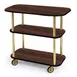 Lakeside 36100 Rectangular Shaped Top Service Cart w/ Laminate Finish, 2 Shelf 1 image