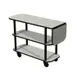 Lakeside 36102 Rectangular Serving Cart with 3 shelves, Laminate Finish, 10" Drop Leaf 1 image