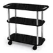 Lakeside 36104 Rectangular Serving Cart with 3-Shelf, Handle Cut-Outs on Top Shelf 1 image