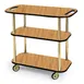 Lakeside 36104 Rectangular Serving Cart with 3-Shelf, Handle Cut-Outs on Top Shelf 3 image