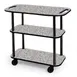 Lakeside 36104 Rectangular Serving Cart with 3-Shelf, Handle Cut-Outs on Top Shelf 4 image